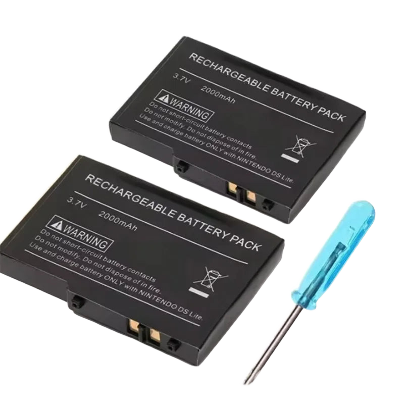 Batterie de remplacement 2000 mAh pour DS Lite accompagnée de son tournevis de démontage