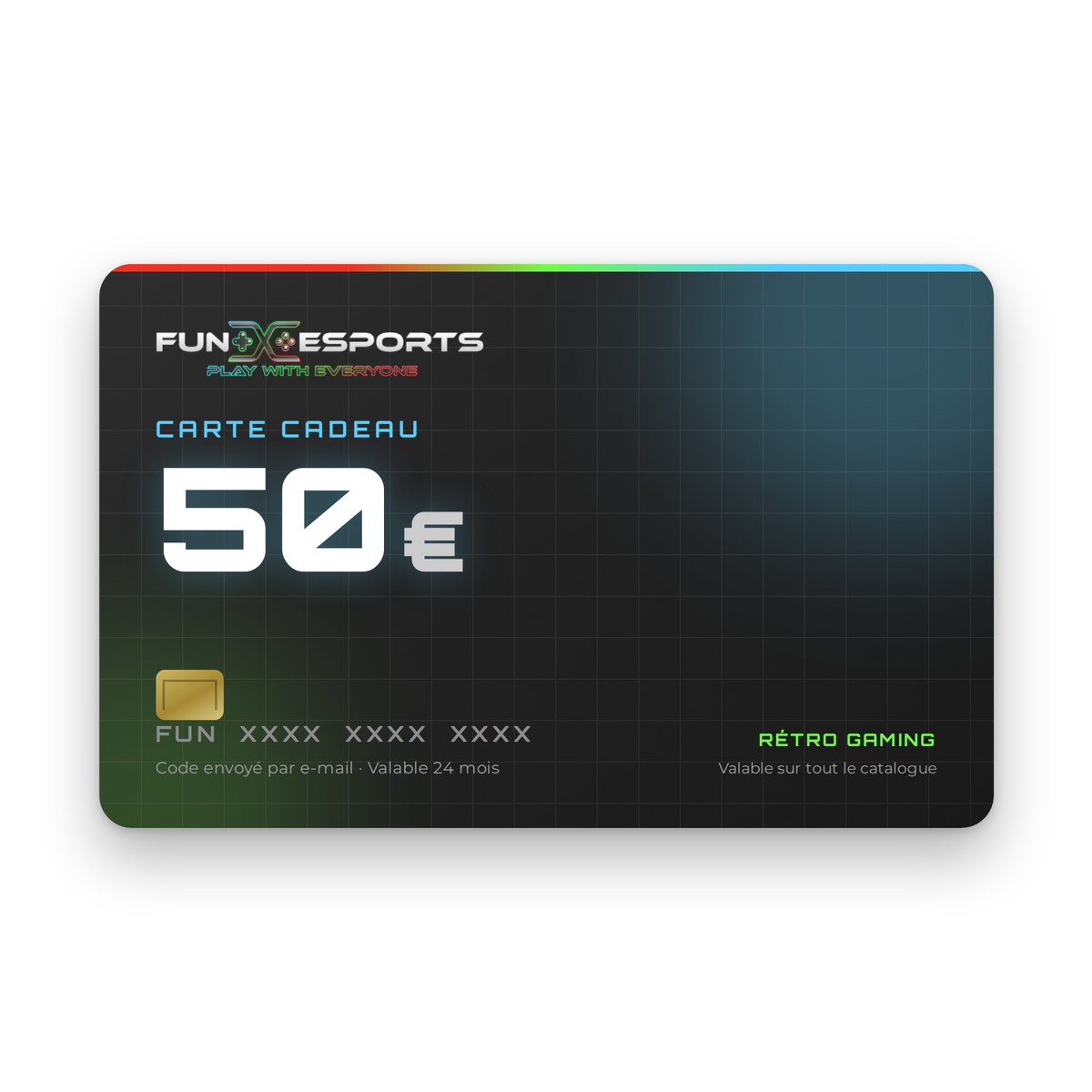 Carte cadeau Fun-Esports 50 € — rétro gaming