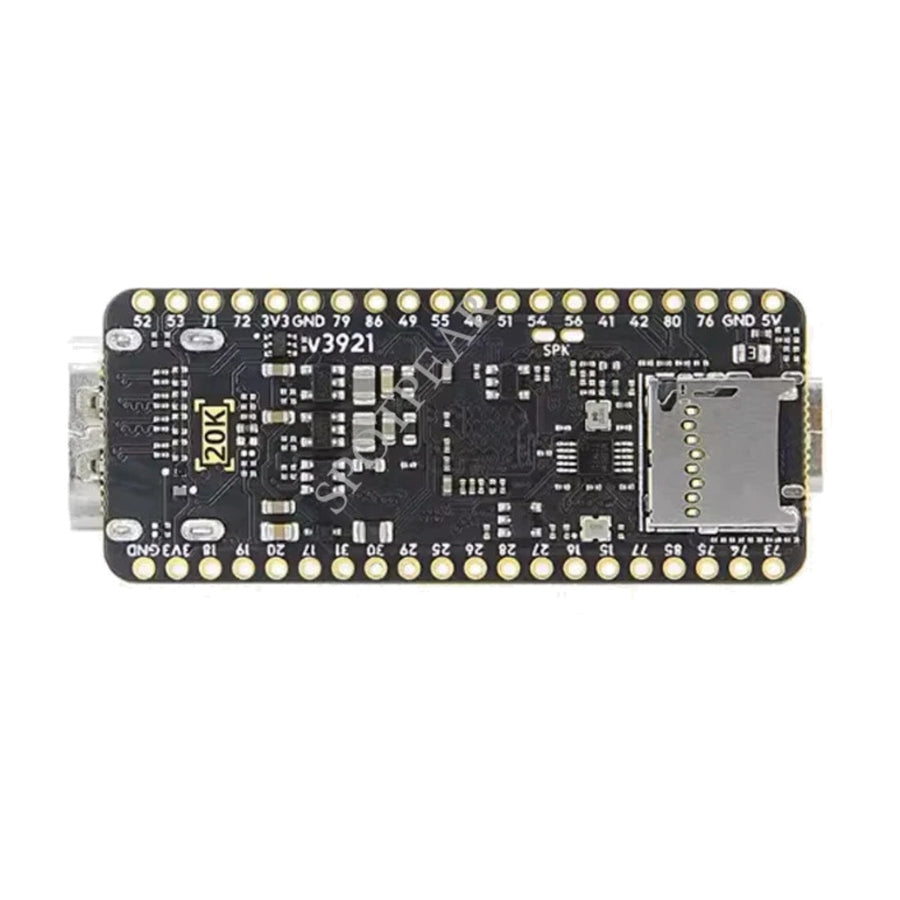 Face avant de la carte Tang Nano 20K avec ses LED et son connecteur LCD RGB