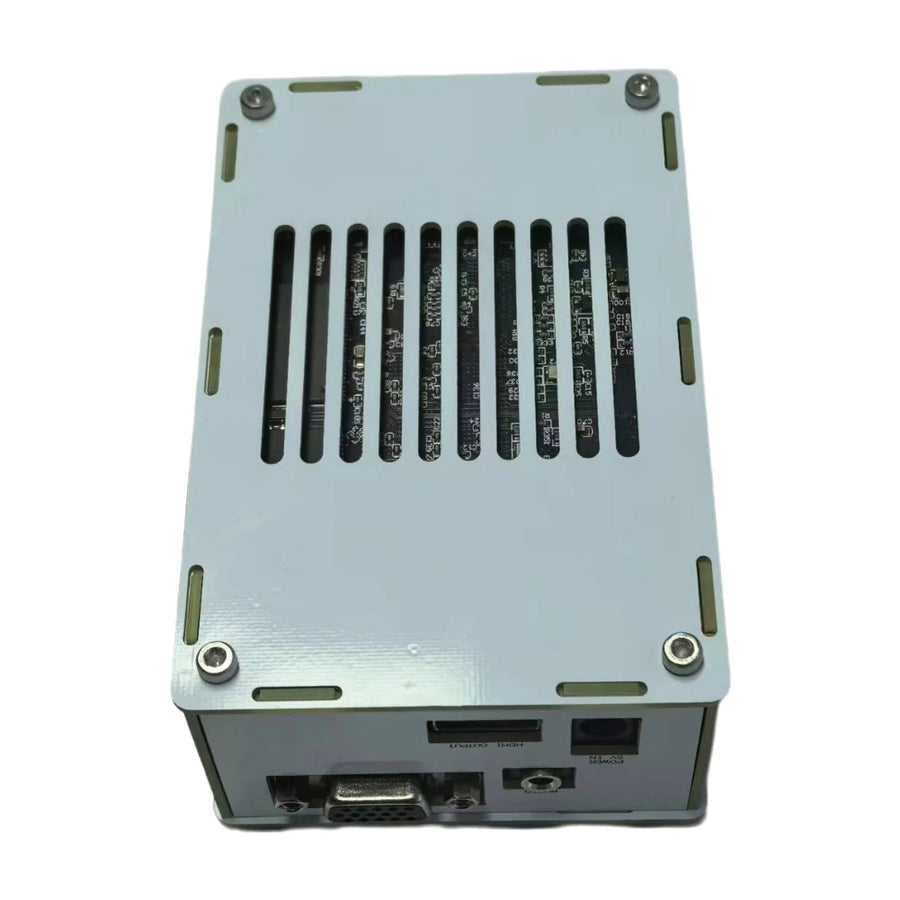 Console FPGA MiSTer vue de dessus, lecteur de carte microSD accessible sur le côté