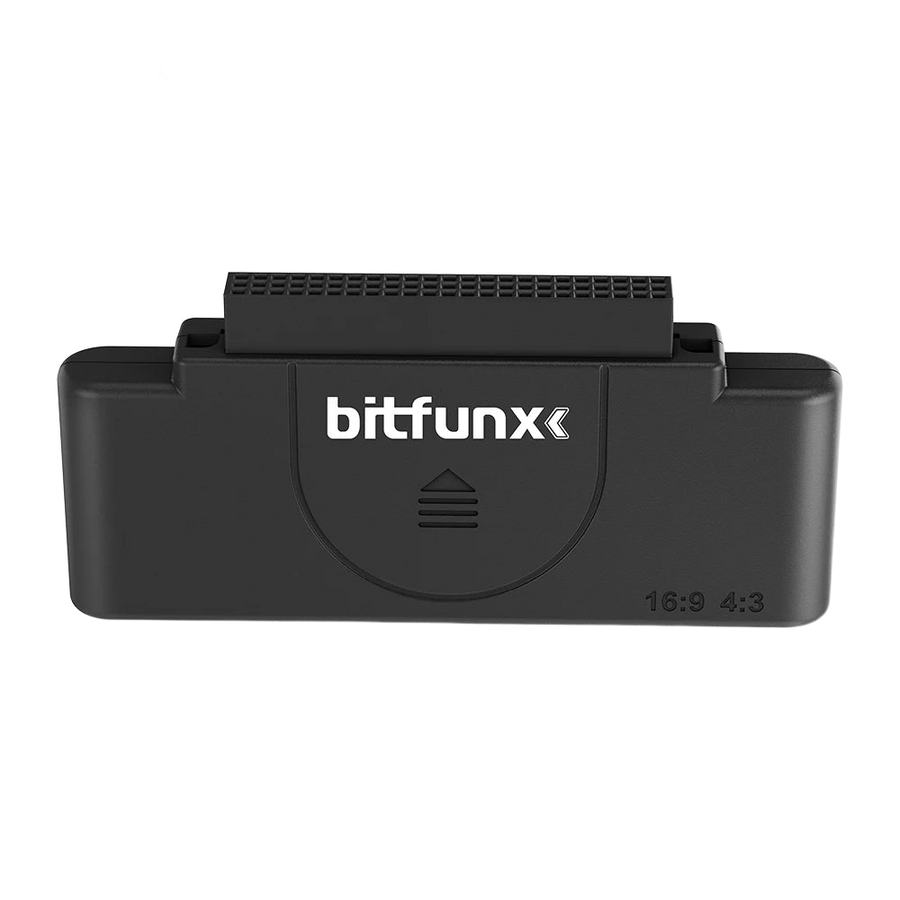 Adaptateur vidéo compact avec son connecteur d'origine, son interrupteur de format et sa sortie HDMI