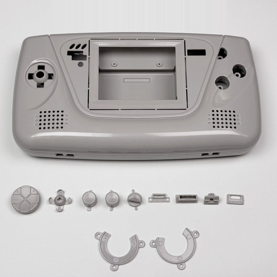 Grey premium Game Gear shell with buttons