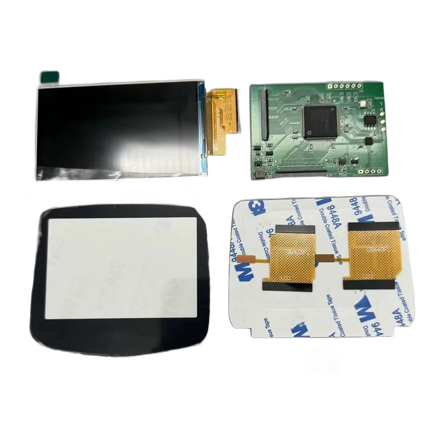 Dalle IPS 2,9 pouces au format d'origine pour Game Boy Advance, vue de face allumée