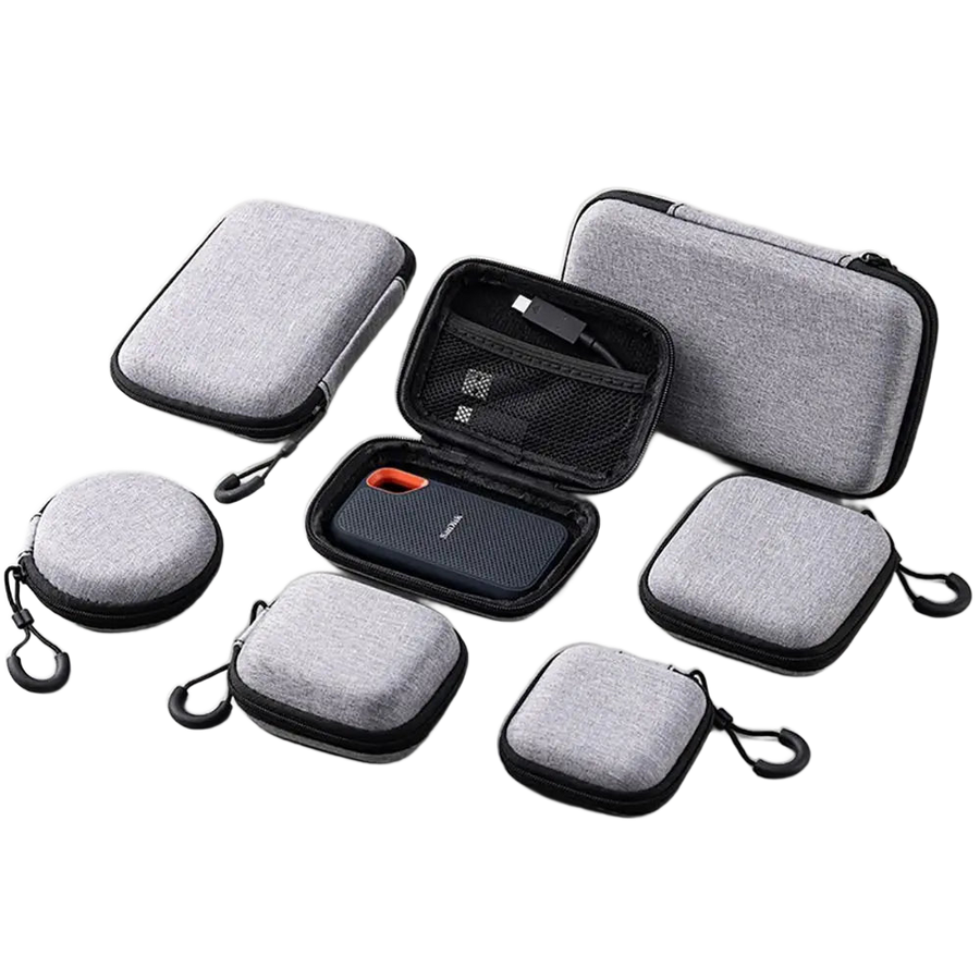 Étui rigide zippé pour console portable, coque rembourrée et rangements intérieurs