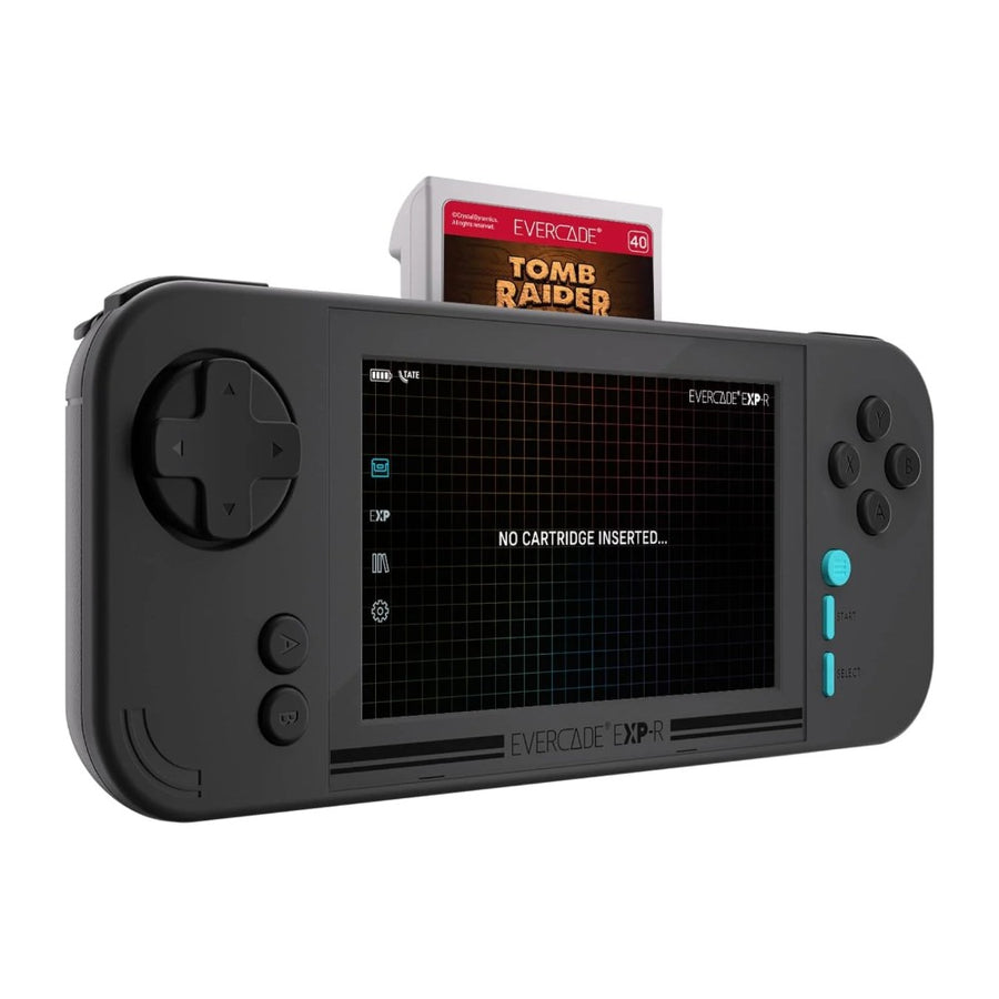 Evercade EXP-R, console de poche à cartouches Evercade et écran IPS 4,3 pouces, coloris anthracite et turquoise