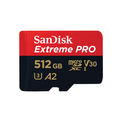 SanDisk Extreme PRO 512GB microSDXC card — A2, 200MB/s read