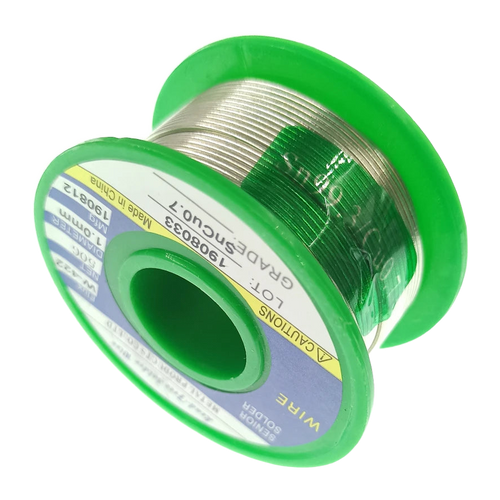 Fil à souder sans plomb 50 g — âme décapante, Ø 0,5 à 2,0 mm