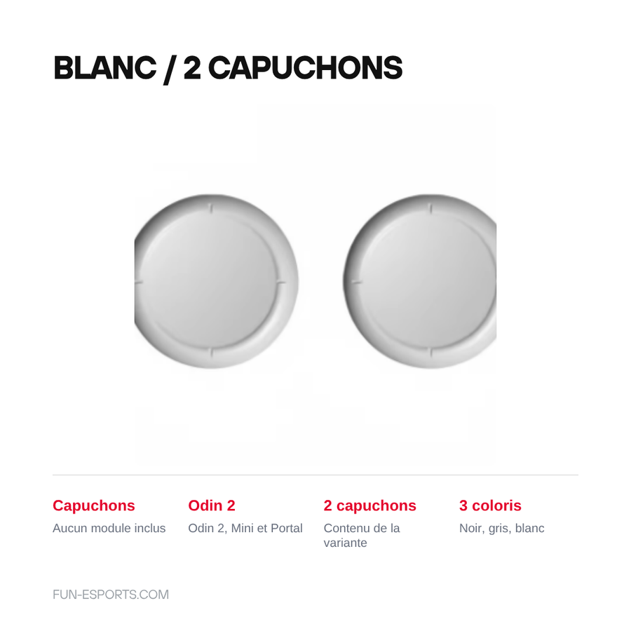 Variante blanc, 2 capuchons de joystick pour Odin 2