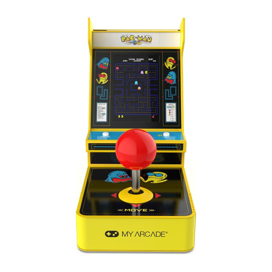 Joystick Player My Arcade, mini arcade à joystick et écran vertical couleur, édition PAC-MAN, vue de face