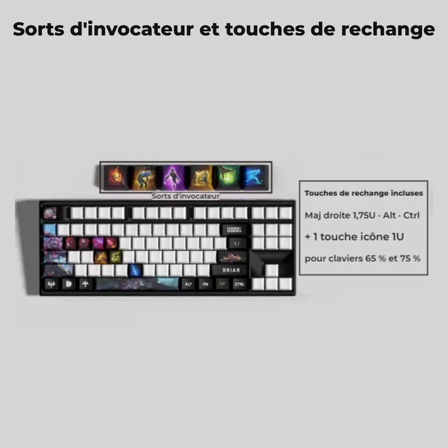 Briar League of Legends keycaps — summoner spells and spare keys for 65% and 75% keyboards