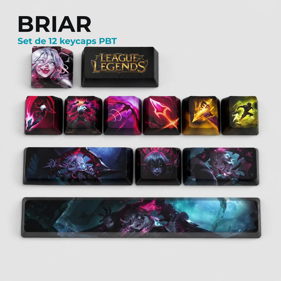 Briar League of Legends keycaps — 12-key PBT set