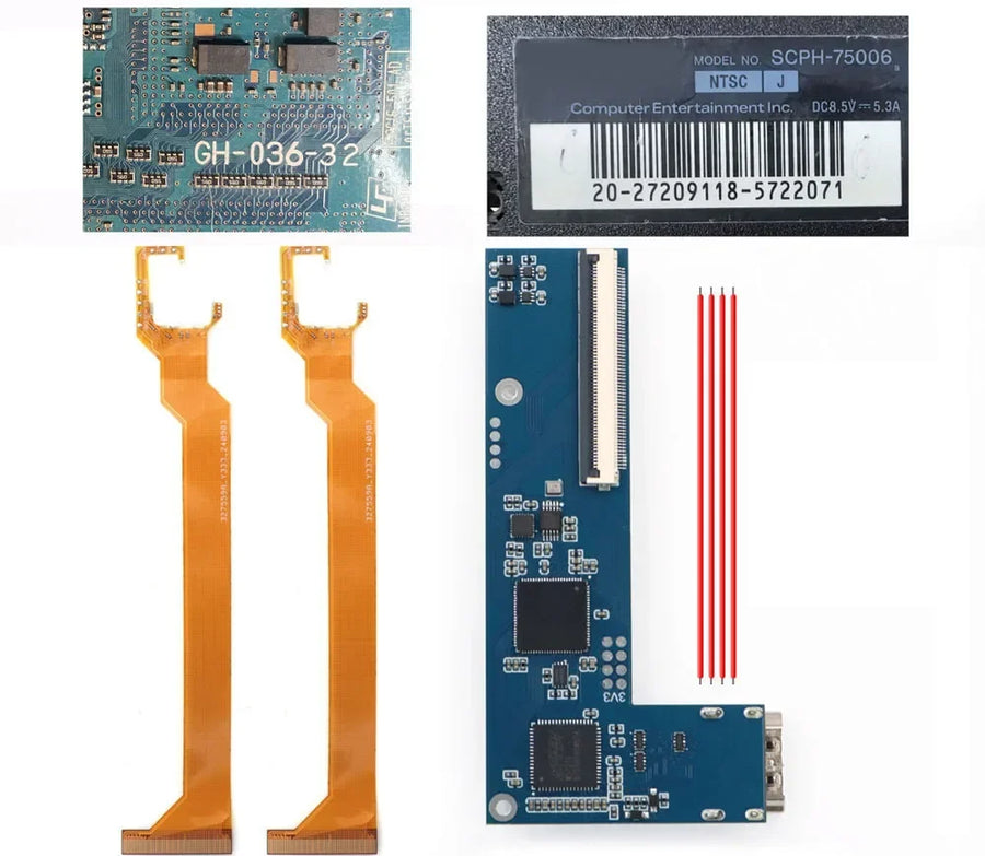 Kit HDMI interne pour PS2 Slim, carte mère GH-036 · 2 nappes — visuel 23