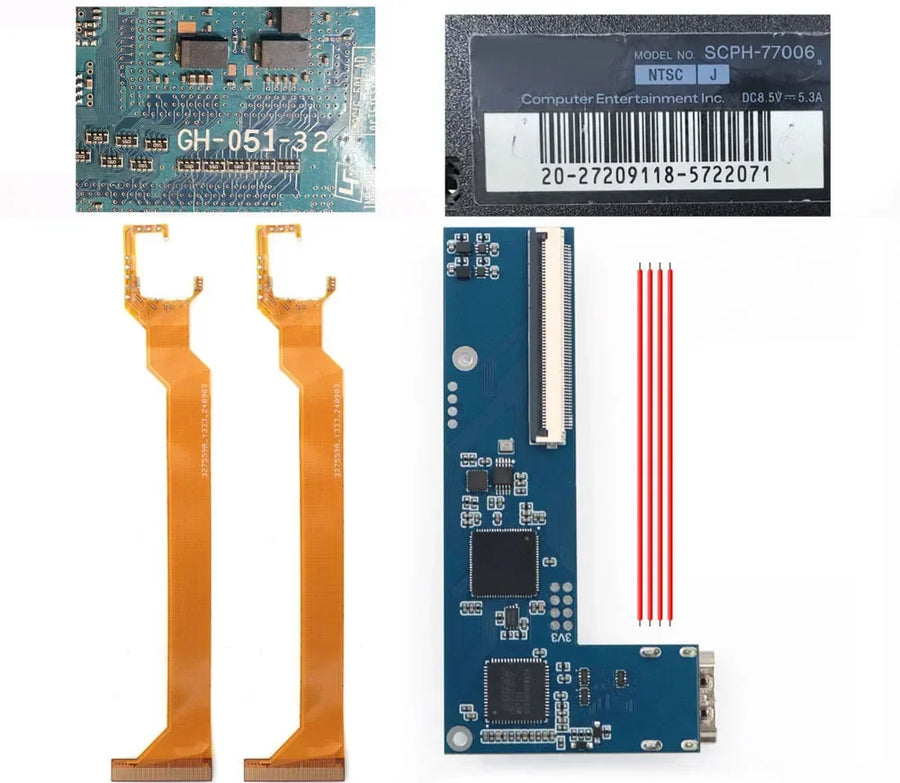 Kit HDMI interne pour PS2 Slim, carte mère GH-051 · 2 nappes — visuel 15