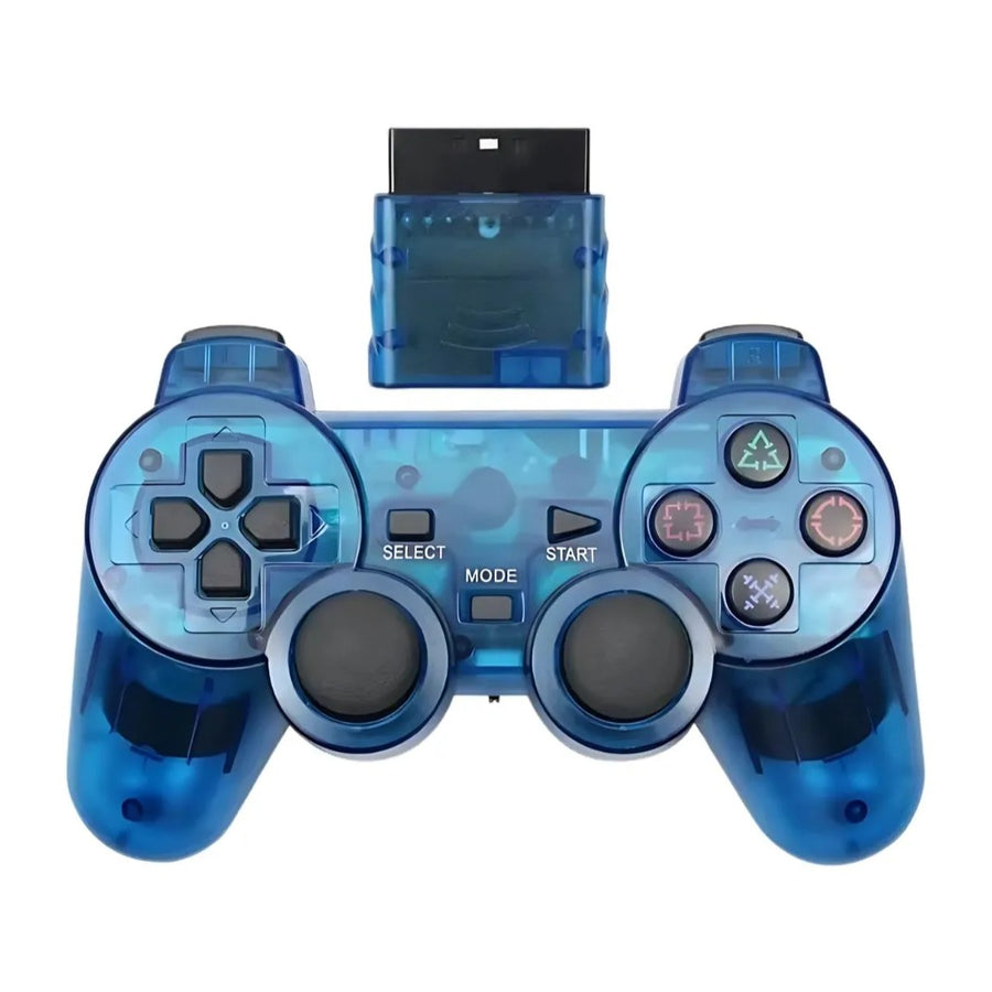 Manette PS2 de couleur bleu