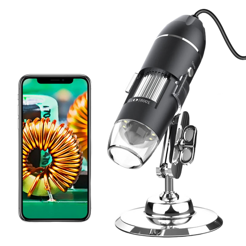 USB digital microscope for soldering — 8 LEDs, 1080p sensor