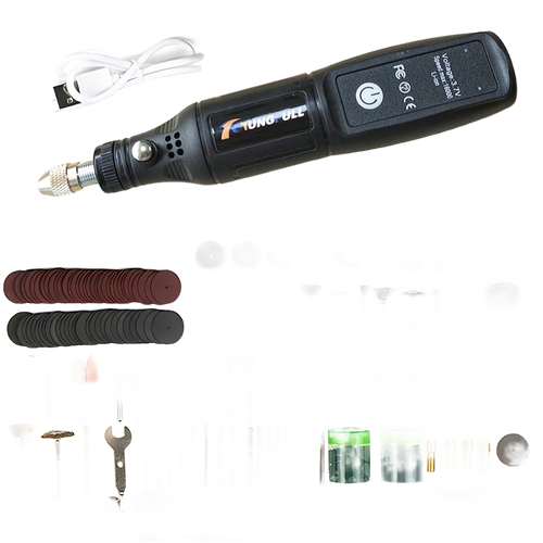 Cordless 3.6 V rotary mini tool — shell cutting and sanding