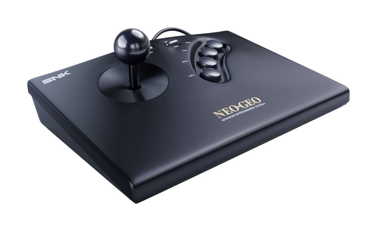 Console NeoGeo AES+ noire et son Arcade Stick