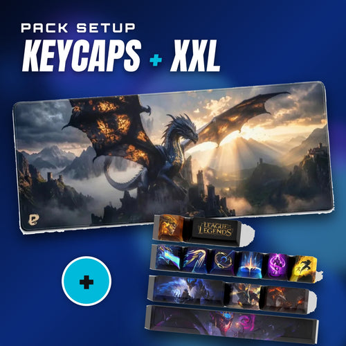 Aurelion Sol Setup Bundle – Aurelion Sol Keycaps + PopMyPad Dragon XXL Mouse Pad