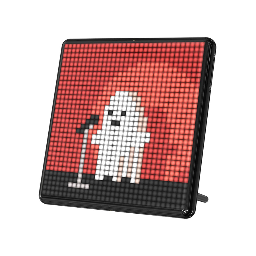 Divoom Pixoo-Max affichant un fantôme en pixel art