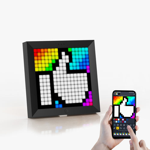 Écran pixel art Divoom Pixoo — 16×16 LED, horloge et visualiseur musical