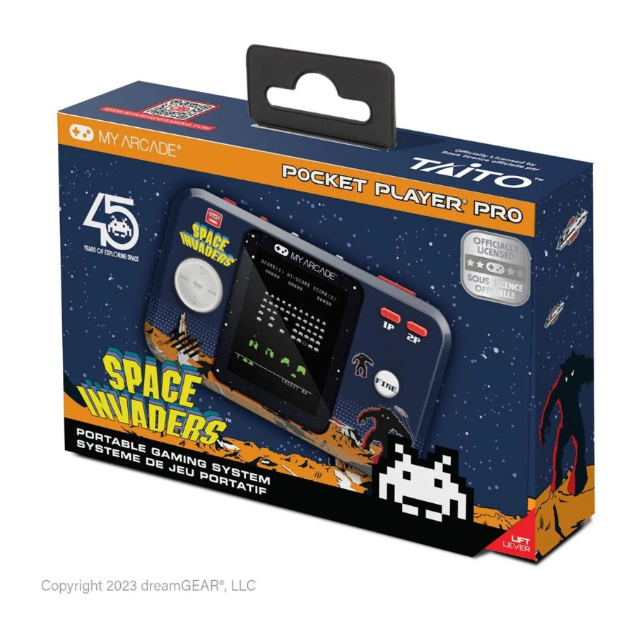 Pocket Player Pro My Arcade, console de poche à écran vertical 2,75 pouces, édition Space Invaders
