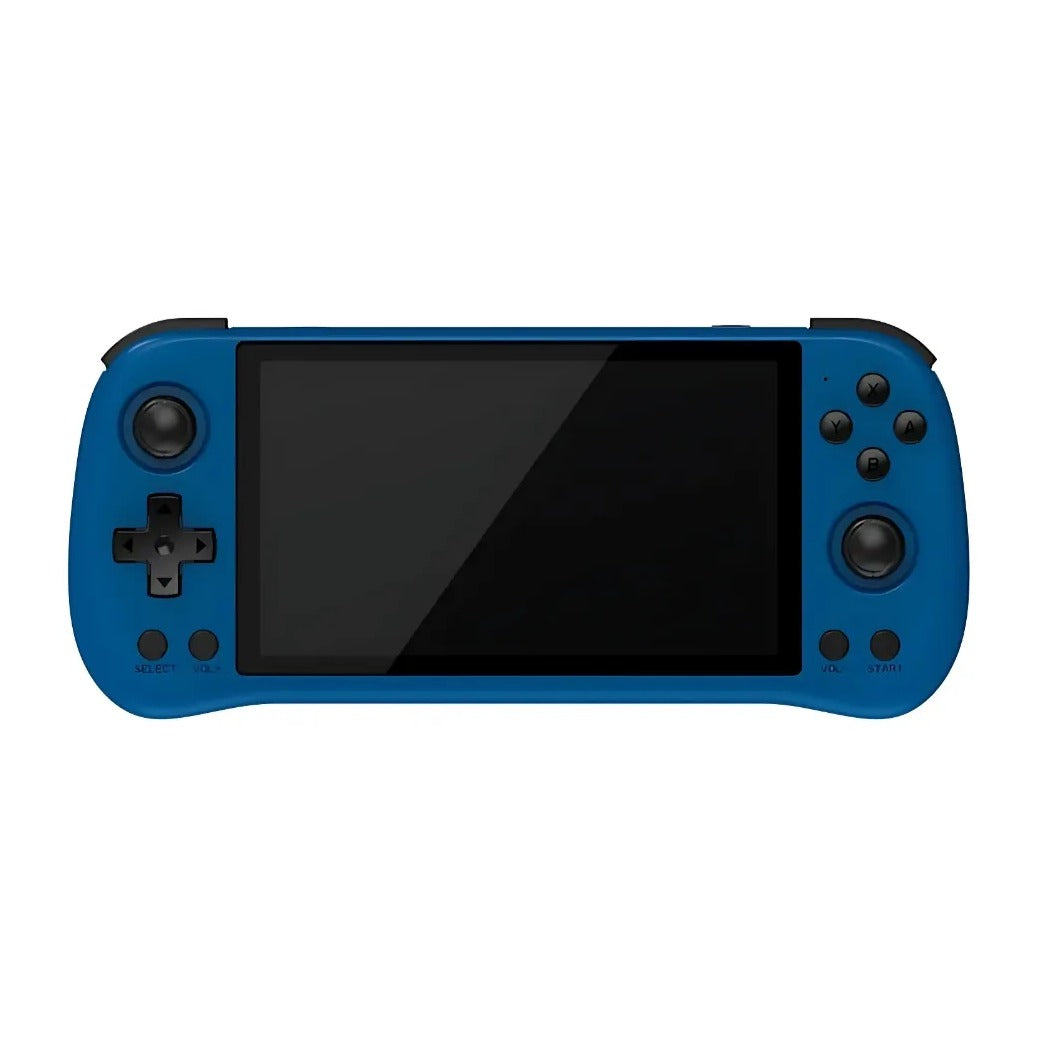 Console Powkiddy X55 Bleu vue de face