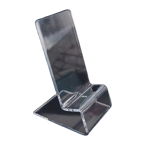Présentoir acrylique transparent — console portable et smartphone