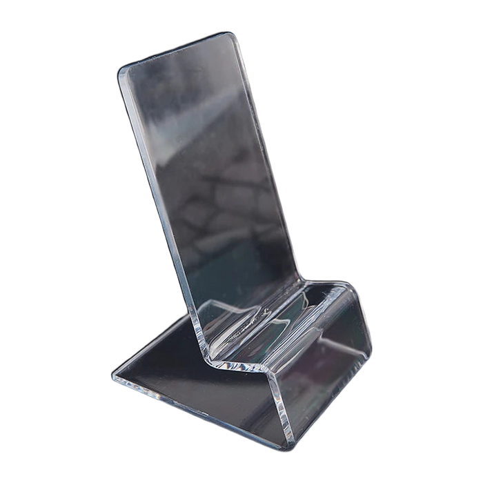Présentoir acrylique transparent — console portable et smartphone