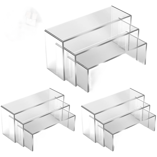 Présentoirs acryliques en U — support pour figurines et cartouches