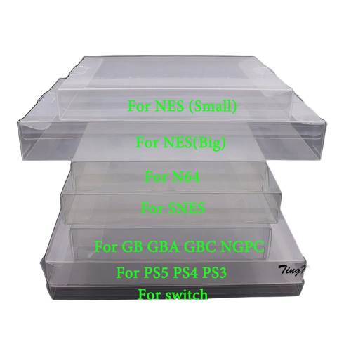 PET Protectors for Retro Game Boxes — pack of 10, 11 sizes