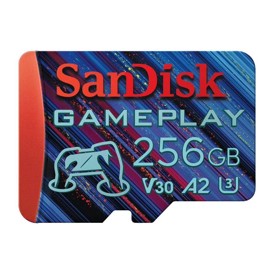 SanDisk microSD GamePlay 256 Go – jeux mobiles et consoles, carte mémoire haute performance.