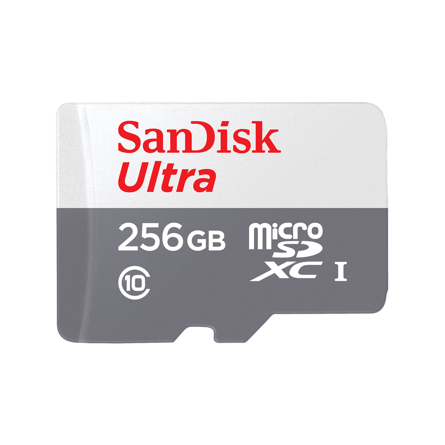 Carte microSDXC SanDisk Ultra 256 Go, vue de face