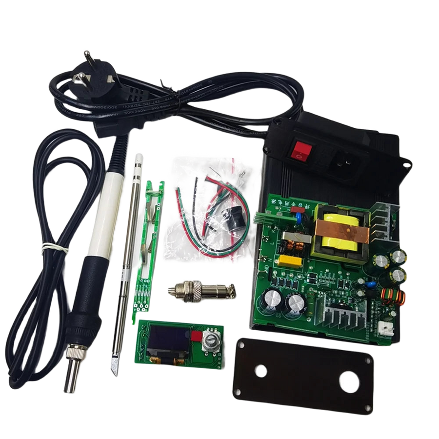Station de soudage T12 en kit avec boîtier à écran OLED, molette de réglage et manche connecté