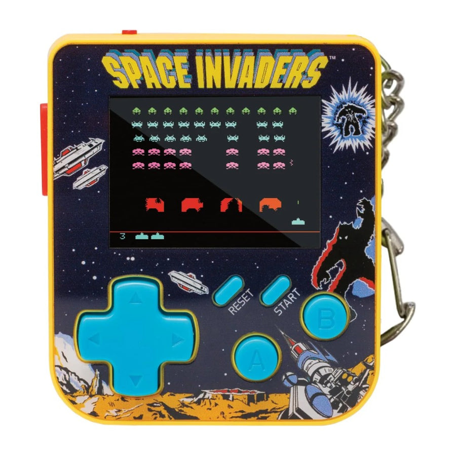 Super Micro, mini console porte-clés à jeux d'arcade intégrés et écran couleur 2 pouces, édition Space Invaders