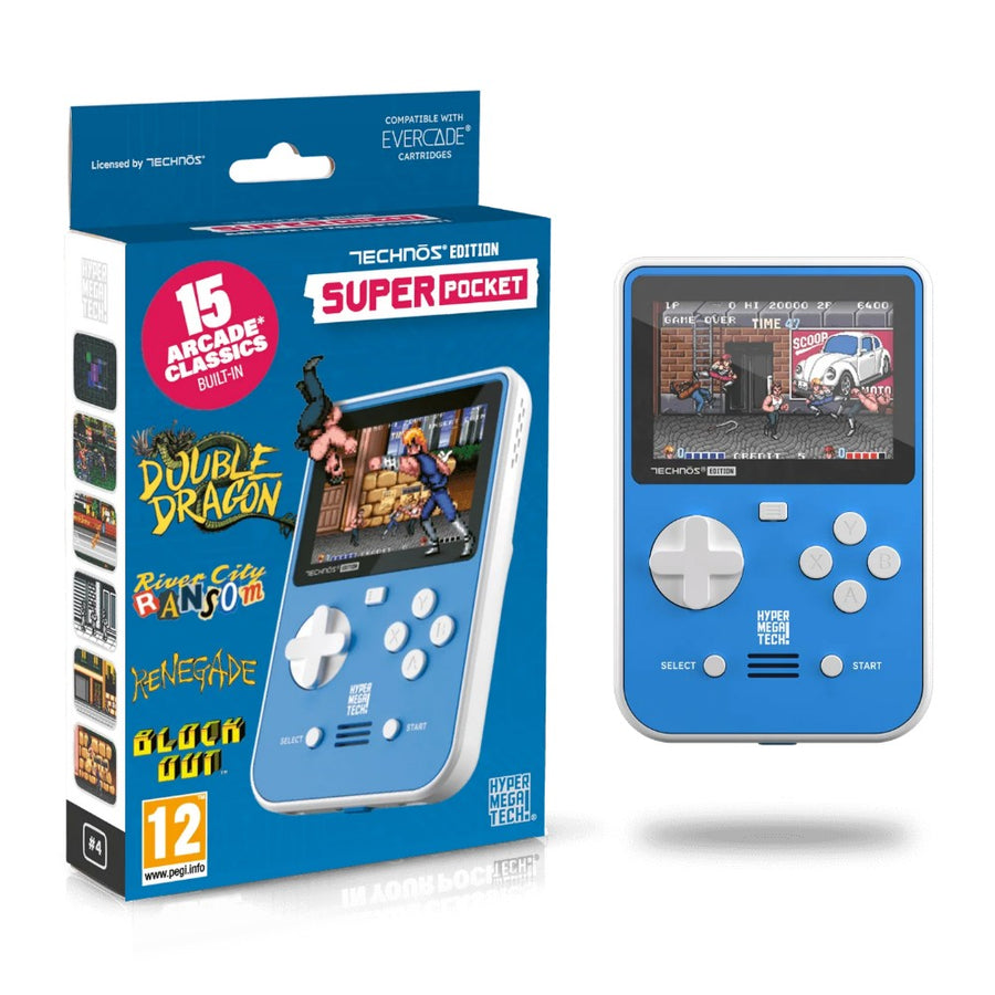 Super Pocket, console portable à jeux intégrés et port cartouche Evercade, édition Technōs