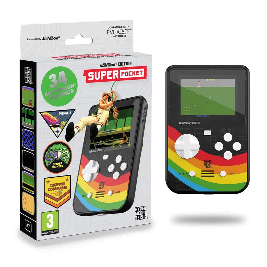 Super Pocket, console portable à jeux intégrés et port cartouche Evercade, édition Activision