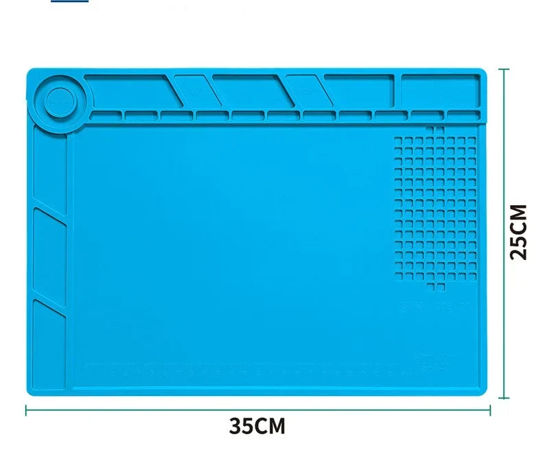 Tapis de soudure en silicone antistatique avec compartiments pour vis — S-140 (magnétique)