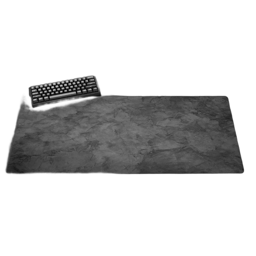 Tapis de souris XXL série grise — bords surjetés, base caoutchouc