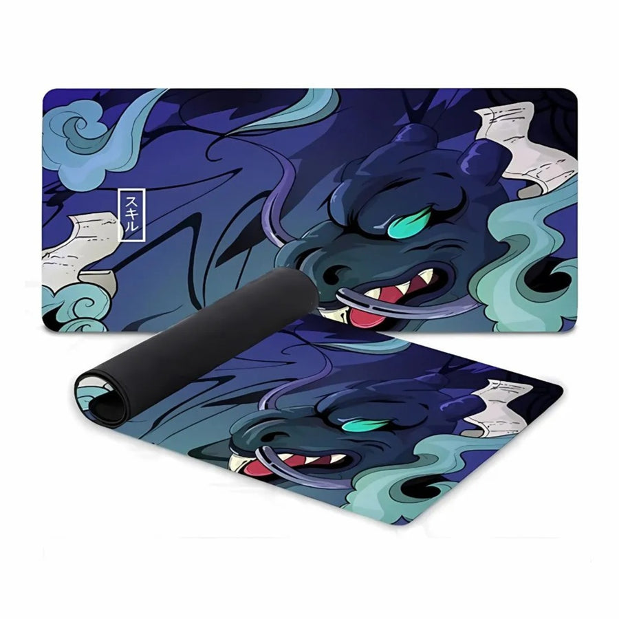 Tapis de souris XXL Dragon chinois Bleu
