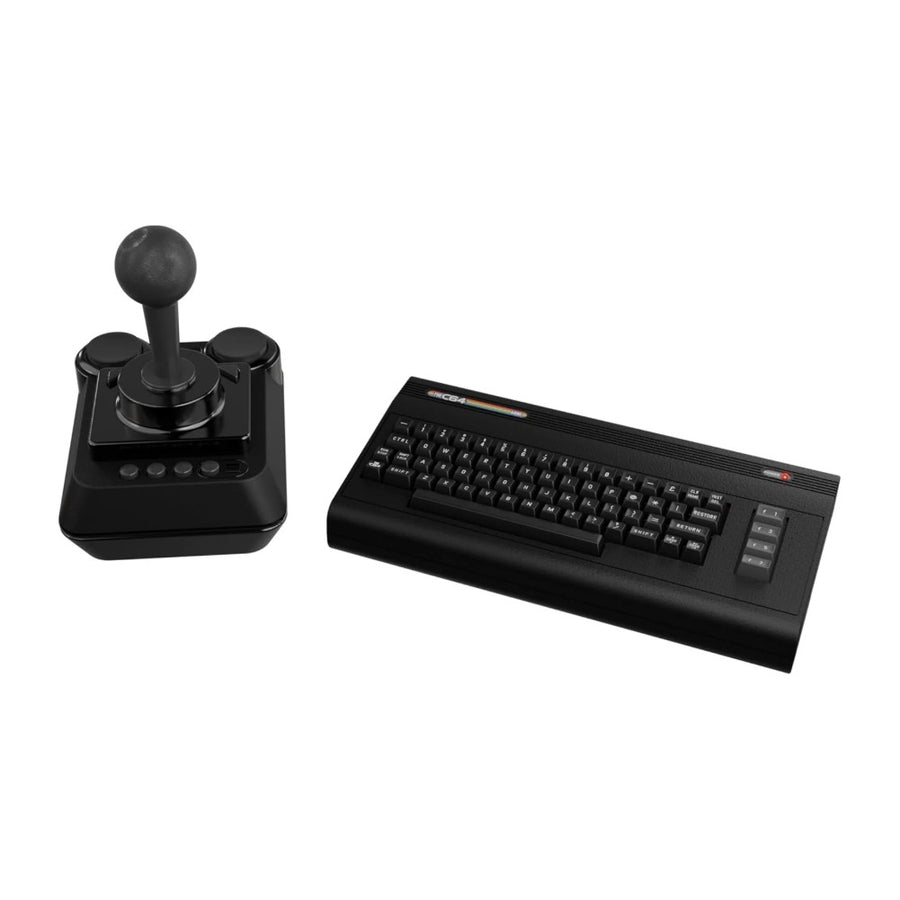 THEC64 Mini Black Edition, réplique au 1/2 du Commodore 64 en noir, avec son joystick