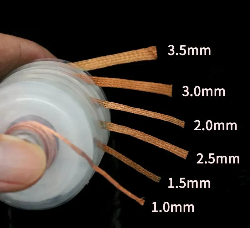 Rouleau de tresse à dessouder en cuivre, consommable d'atelier pour soudure et modding — visuel 4