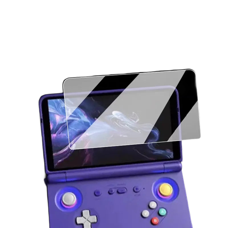 Film de verre trempé transparent découpé pour l écran d une console portable à clapet