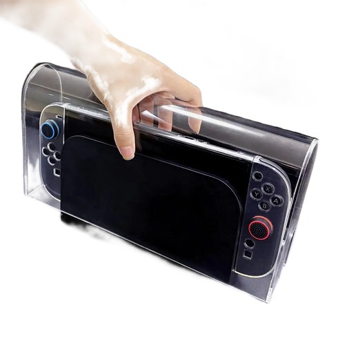 Vitrine acrylique pour Switch 2 — couvercle anti-poussière transparent