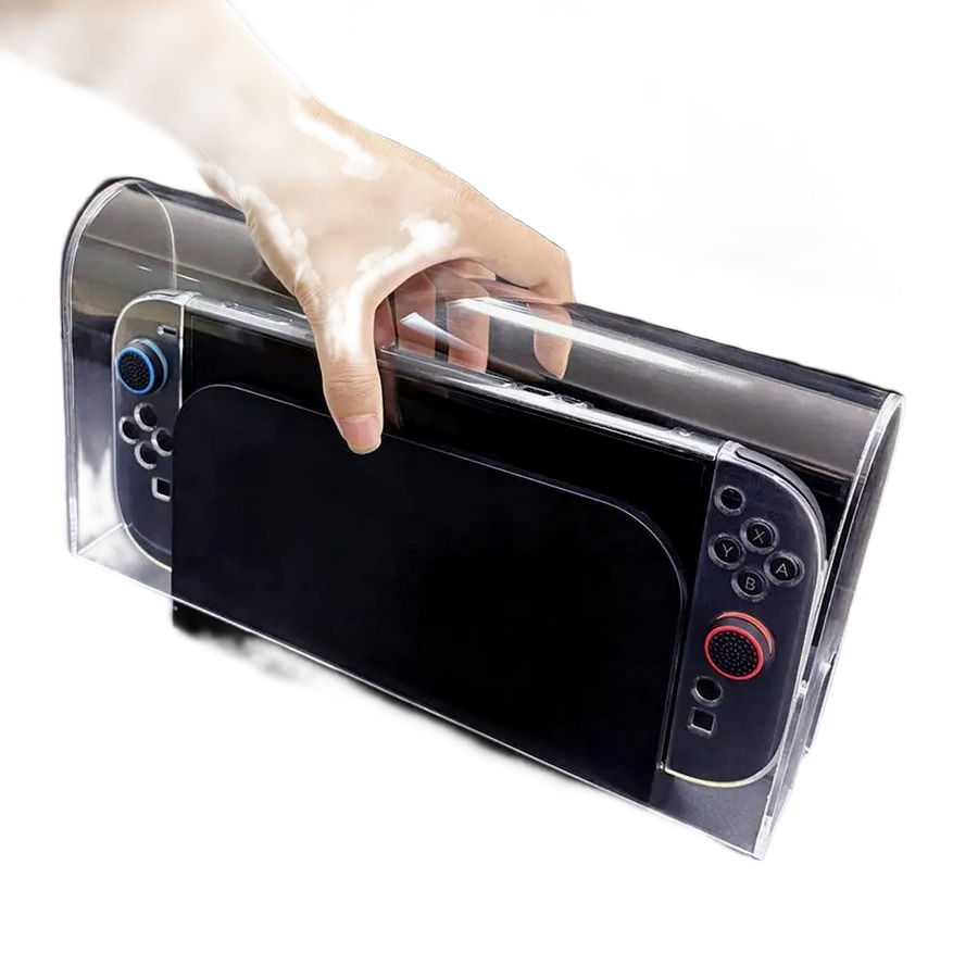 Vitrine en acrylique transparent avec couvercle amovible, posée sur son socle
